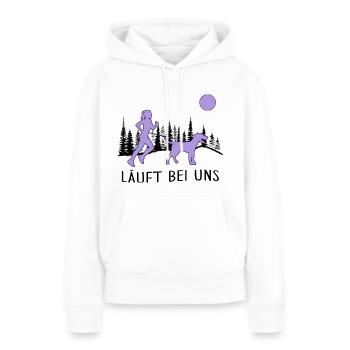 canicross zughund hundetraining zughundesport - Frauen Premium Bio Hoodie - Weiß - Vorne - Julia (174cm)