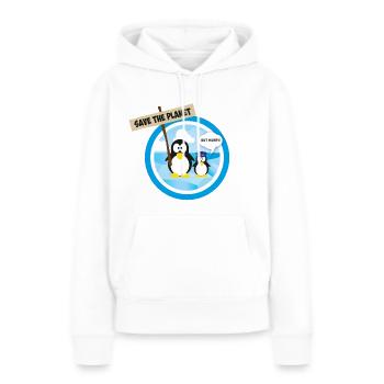 SAVE THE PLANET - Women’s Premium Organic Hoodie - white - Front - Julia (174cm)