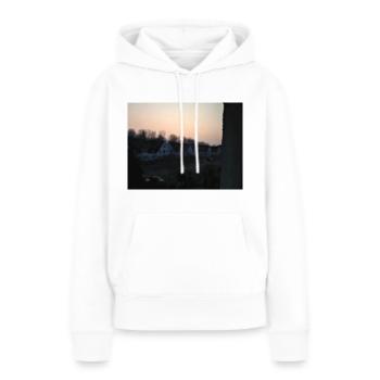 Kalter Sonnenuntergang - Frauen Premium Bio Hoodie - Weiß - Vorne - Julia (174cm)