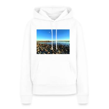 Felsiges Ufer mit ruhigem Meer - Frauen Premium Bio Hoodie - Weiß - Vorne - Julia (174cm)
