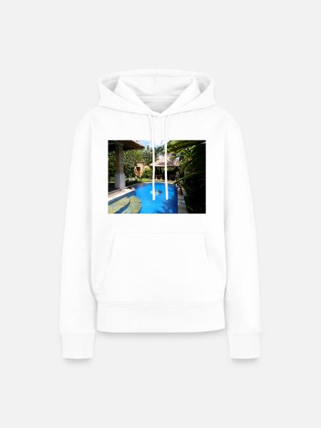 Private Pool Villa auf Bali - Frauen Premium Bio Hoodie - Weiß