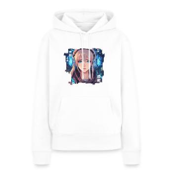 Aria Vox - Frauen Premium Bio Hoodie - Weiß - Vorne - Julia (174cm)