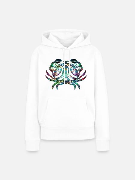 Krebs - Frauen Premium Bio Hoodie - Weiß