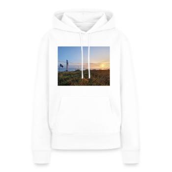 Sunset - Frauen Premium Bio Hoodie - Weiß - Vorne - Julia (174cm)
