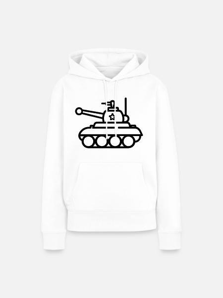Panzer - Frauen Premium Bio Hoodie - Weiß