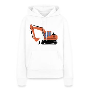 Gelbe Schaufel - Frauen Premium Bio Hoodie - Weiß - Vorne - Julia (174cm)