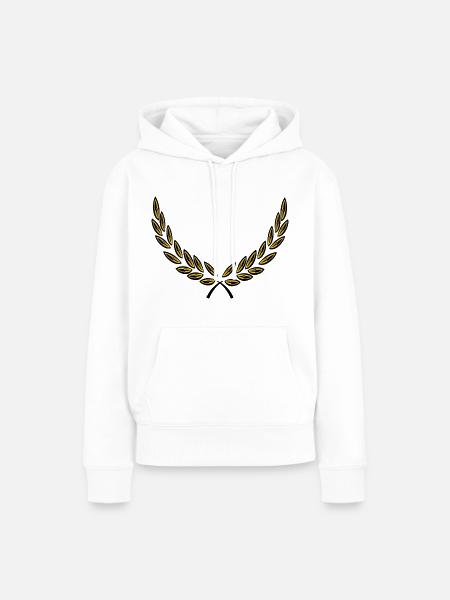 Bodendekoration Lorbeerkranz - Frauen Premium Bio Hoodie - Weiß