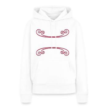 Rahmen Dekorativer Unterstrich - Frauen Premium Bio Hoodie - Weiß - Vorne - Julia (174cm)