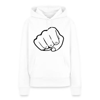 Faust schlagen Angriff - Frauen Premium Bio Hoodie - Weiß - Vorne - Julia (174cm)