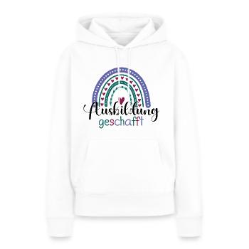 Ausbildung Geschafft Abschiedsgeschenk Ausbildung - Frauen Premium Bio Hoodie - Weiß - Vorne - Julia (174cm)