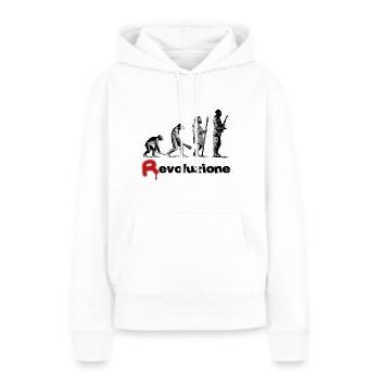 Revoluzione - Sweat à capuche Premium bio Femme - blanc - Devant - Julia (174cm)