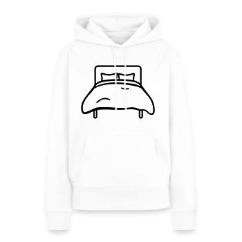 lit - Sweat à capuche Premium bio Femme - blanc - Devant - Julia (174cm)