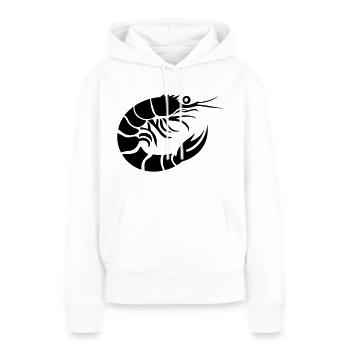 Crevette - Sweat à capuche Premium bio Femme - blanc - Devant - Julia (174cm)