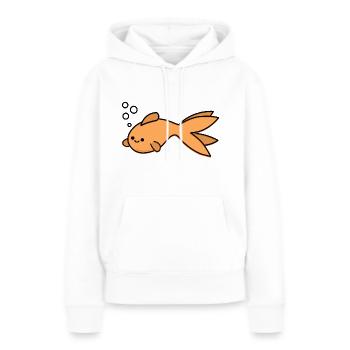 Goldfisch - Frauen Premium Bio Hoodie - Weiß - Vorne - Julia (174cm)