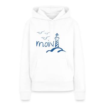 Moin - Sweat à capuche Premium bio Femme - blanc - Devant - Julia (174cm)