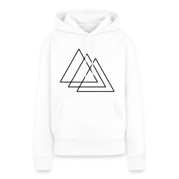 Trinité - Sweat à capuche Premium bio Femme - blanc - Devant - Julia (174cm)