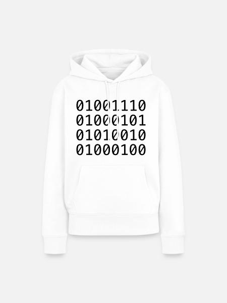Binärcode (NERD) - Frauen Premium Bio Hoodie - Weiß