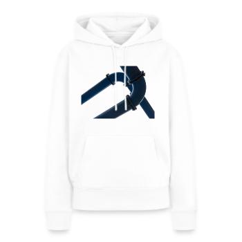 Zwei Wasserleitungen überlappen sich unter freiem Himmel - Frauen Premium Bio Hoodie - Weiß - Vorne - Julia (174cm)