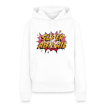 Super Abigail - Women’s Premium Organic Hoodie - white - Front - Julia (174cm)