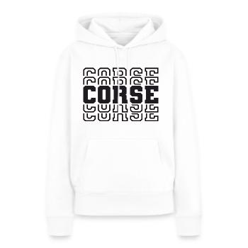 Corsican design gift idea - Women’s Premium Organic Hoodie - white - Front - Julia (174cm)