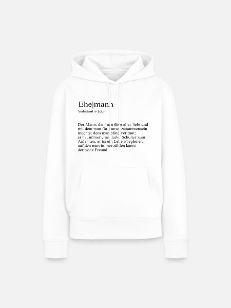 Ehemann Definition bester Freund - Frauen Premium Bio Hoodie - Weiß