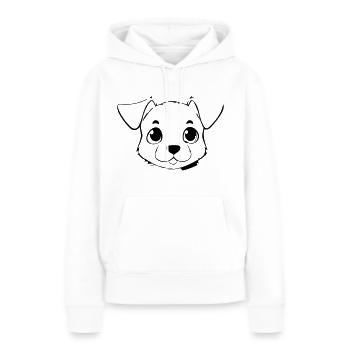 Niedlicher Hund - Frauen Premium Bio Hoodie - Weiß - Vorne - Julia (174cm)