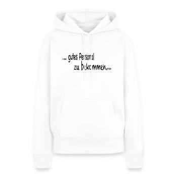 personal - Frauen Premium Bio Hoodie - Weiß - Vorne - Julia (174cm)