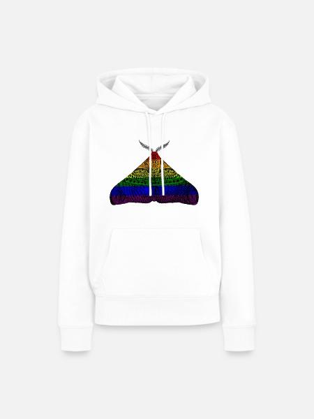 Pride Motte - Frauen Premium Bio Hoodie - Weiß