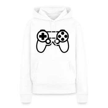 Videospiel-Controller - Frauen Premium Bio Hoodie - Weiß - Vorne - Julia (174cm)