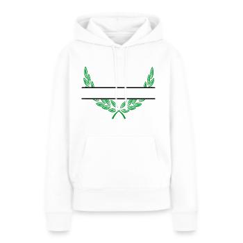 Lorbeerkranz Namensbanner grün - Frauen Premium Bio Hoodie - Weiß - Vorne - Julia (174cm)