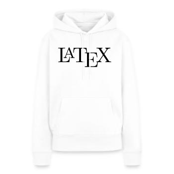 Latex - Sweat à capuche Premium bio Femme - blanc - Devant - Julia (174cm)