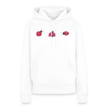 3 Marienkäfer - Frauen Premium Bio Hoodie - Weiß - Vorne - Julia (174cm)