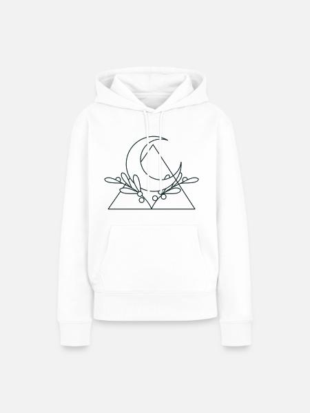 Mondsichel-Dreieck - Frauen Premium Bio Hoodie - Weiß