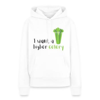 I want a higher salary - Women’s Premium Organic Hoodie - white - Front - Julia (174cm)
