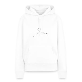 Papierflieger - Frauen Premium Bio Hoodie - Weiß - Vorne - Julia (174cm)