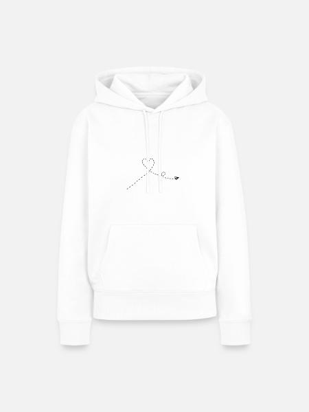 Papierflieger - Frauen Premium Bio Hoodie - Weiß