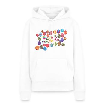 ostern Be Bunt - Frauen Premium Bio Hoodie - Weiß - Vorne - Julia (174cm)