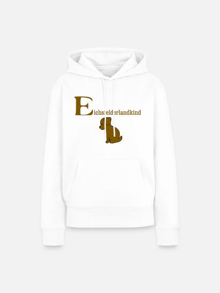 eichsfelderlandkind mit welpe - Frauen Premium Bio Hoodie - Weiß