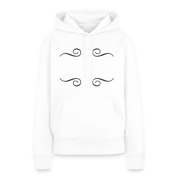 Verzierung Ornament Dein Text personalisierbar - Frauen Premium Bio Hoodie - Weiß - Vorne - Julia (174cm)