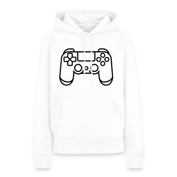Controller für Videospiele - Frauen Premium Bio Hoodie - Weiß - Vorne - Julia (174cm)