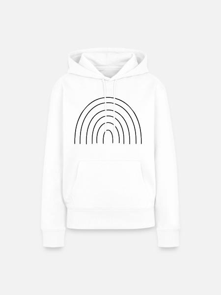 Regenbogen - Frauen Premium Bio Hoodie - Weiß