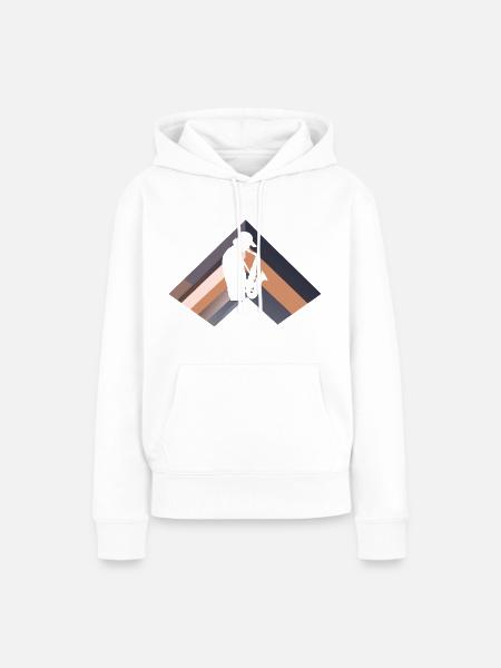 Jazz Blasmusik Blasinstrument - Frauen Premium Bio Hoodie - Weiß