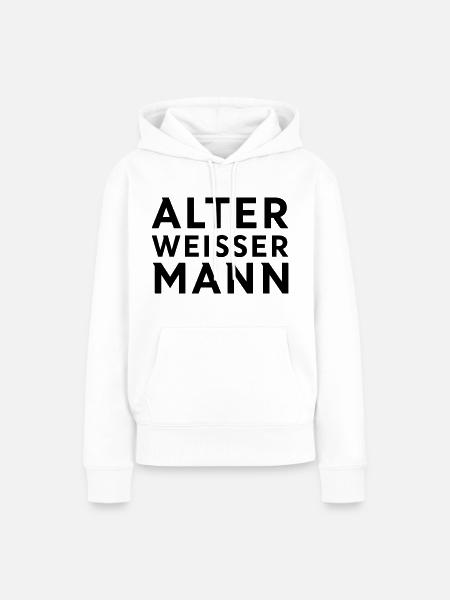 Alter weißer Mann - Frauen Premium Bio Hoodie - Weiß