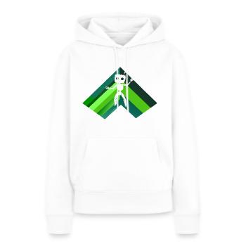 Robotique Cyborg Scifi - Sweat à capuche Premium bio Femme - blanc - Devant - Julia (174cm)