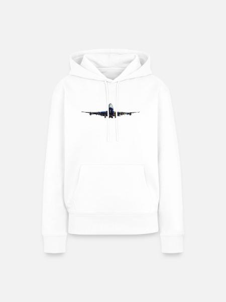 Flugzeug - Frauen Premium Bio Hoodie - Weiß