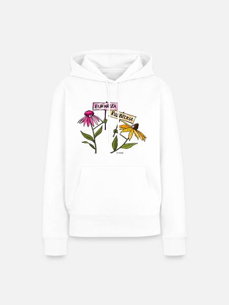 Sonnenhut - Frauen Premium Bio Hoodie - Weiß