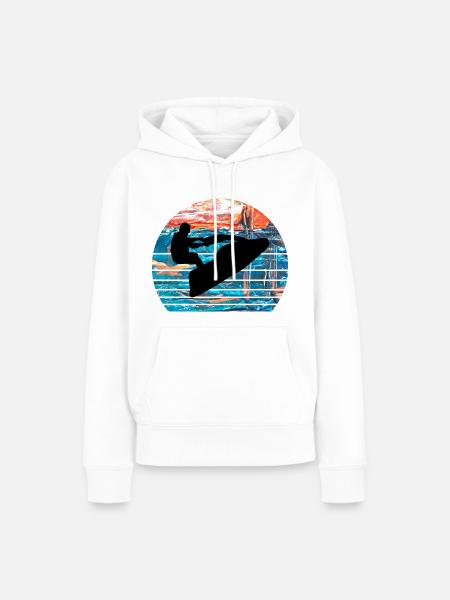 Jet ski - Frauen Premium Bio Hoodie - Weiß