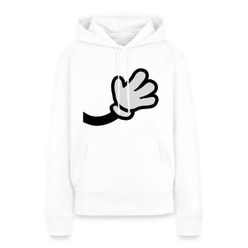 Agiter la main de la bande dessinée - Sweat à capuche Premium bio Femme - blanc - Devant - Julia (174cm)