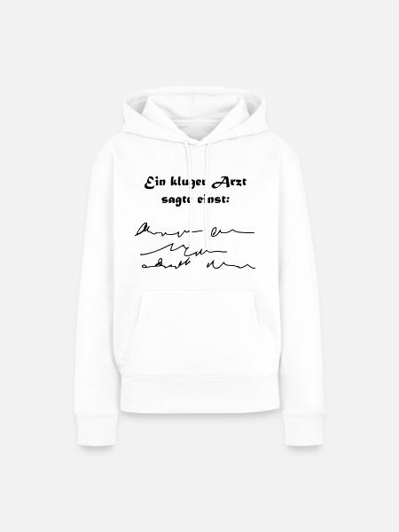 Kluger Arzt - Frauen Premium Bio Hoodie - Weiß