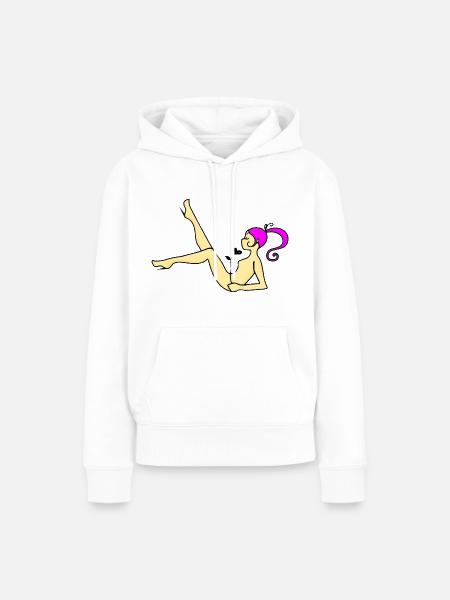 Ironische Frau - Frauen Premium Bio Hoodie - Weiß